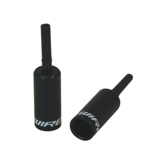 Jagwire end caps lined - 4,5mm shift (braided) - alloy (50pcs) - black