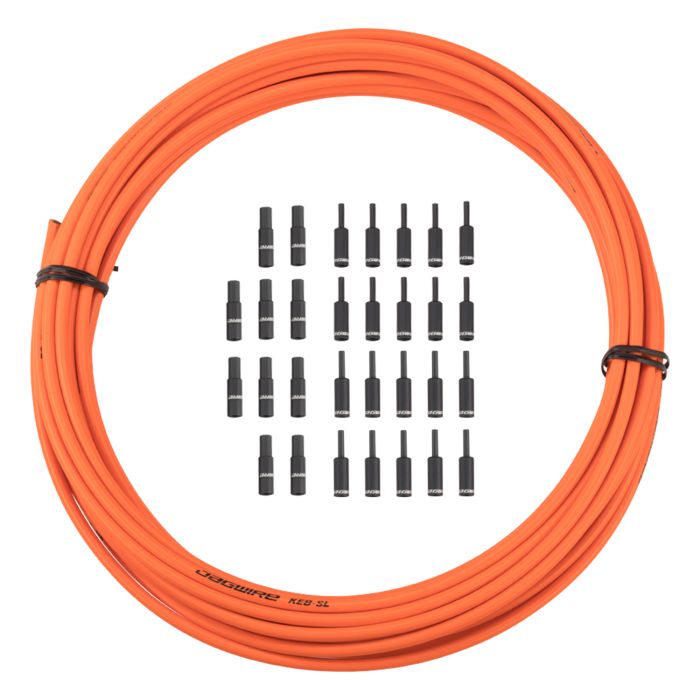 Jagwire brake housing 5mm keb slick-lube (10m + end caps) - orange