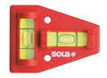Sola kunststof waterpas k5, 5cm 2 libellen caravan rood - 01430901 - 01430901
