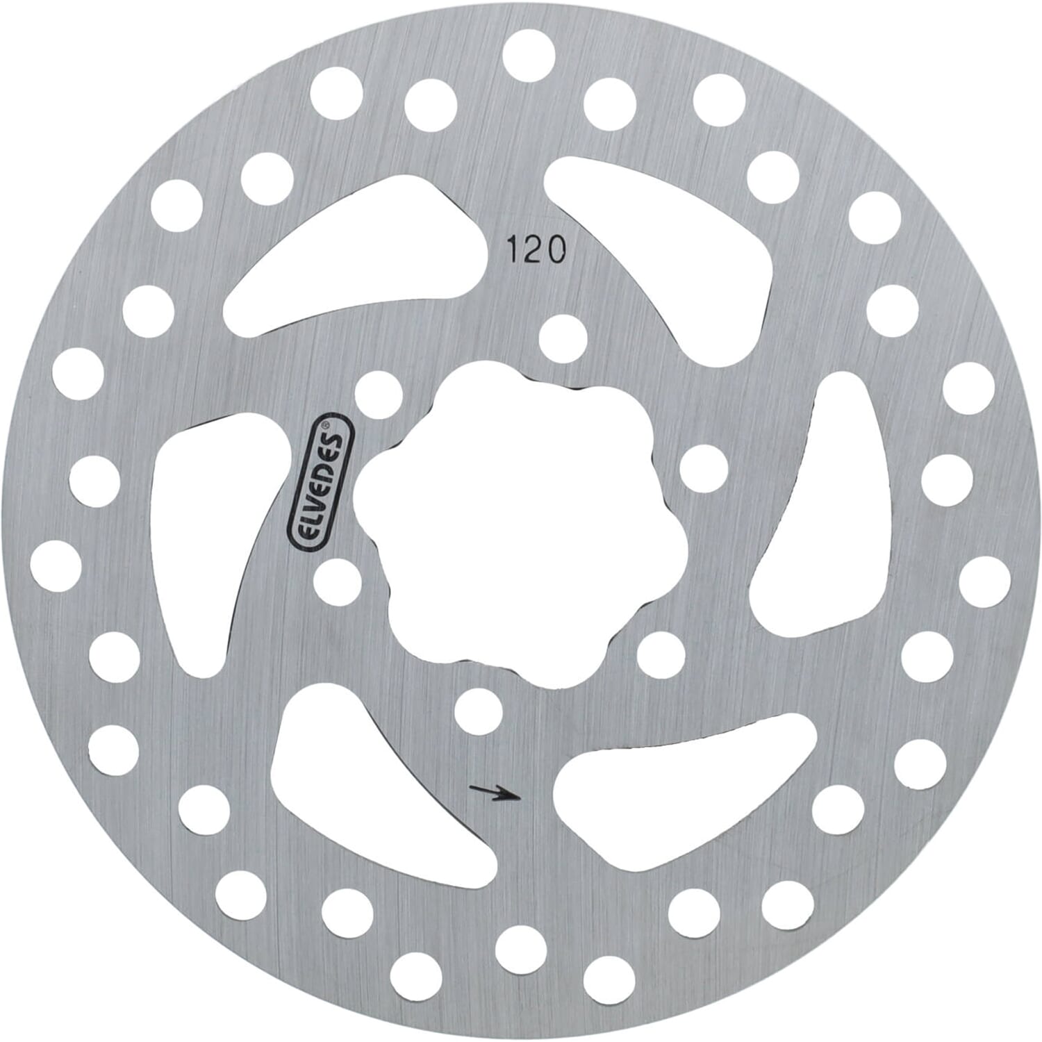 Remschijf Elvedes BMX RVS Ø120mm met 6 remschijfboutjes