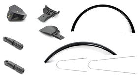 Batavus spatbordset finez cp metallic zwart 630