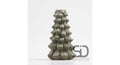 Kaarsenstandaard boom cement 11x11x19 olijfgroen