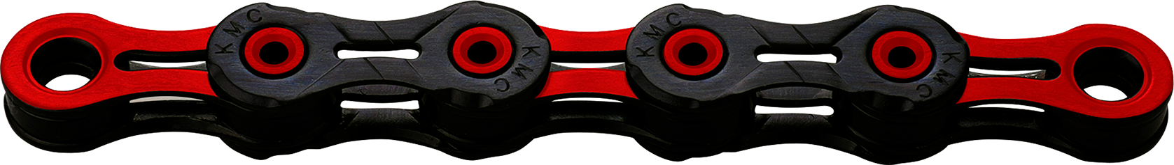 KMC DLC 10 116 Links - Rot -Schwarz - Fahrradkette