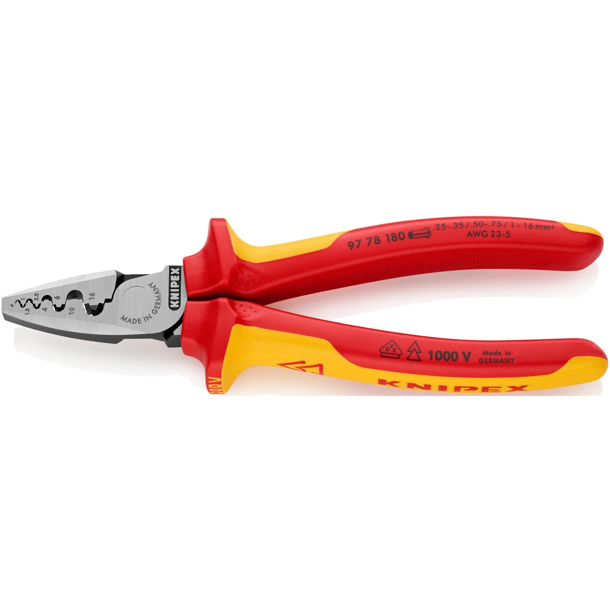 Knipex krimptang voor adereindhulzen vde 9778180