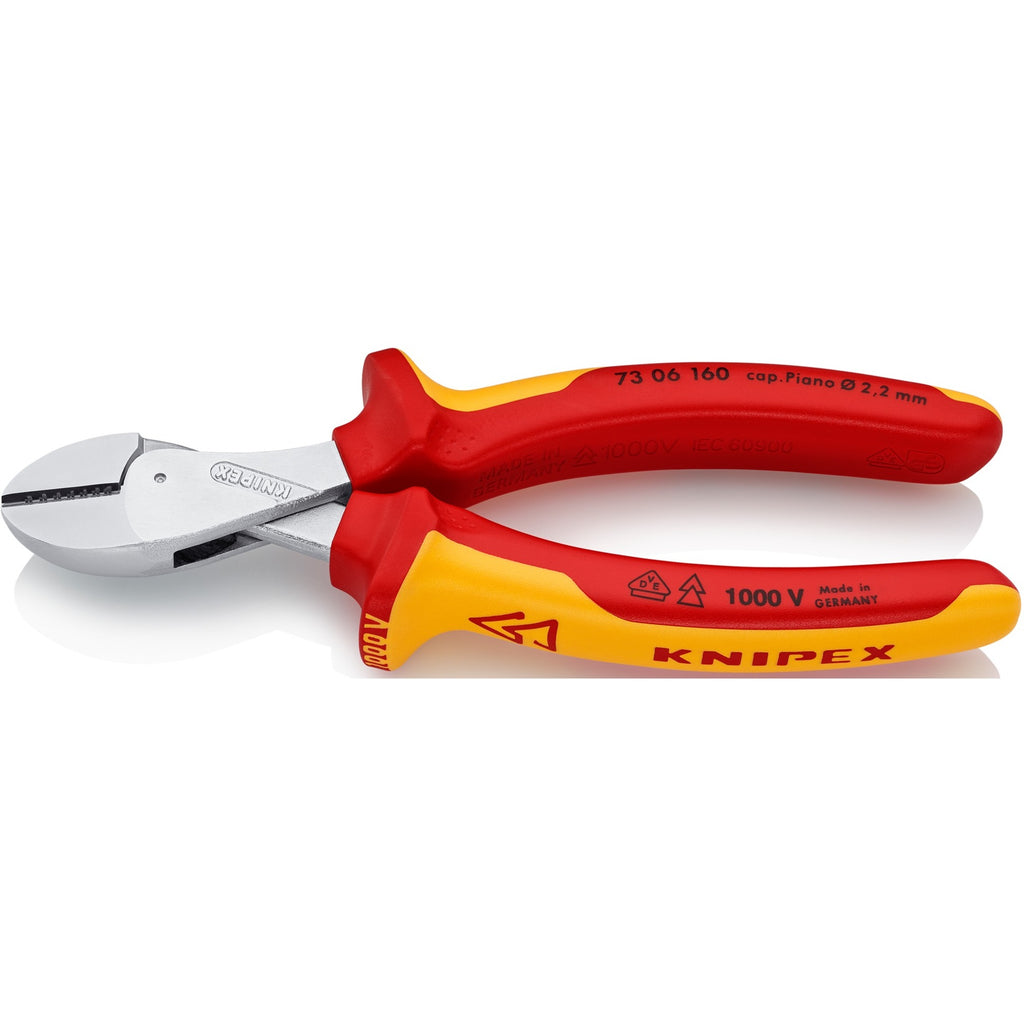 Knipex x-cut compacte zijsnijtang 73 06 160 kniptang (geel)