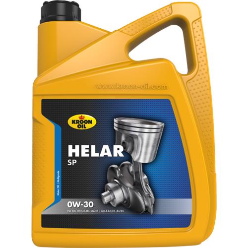Kroon-oil helar sp - synthetische 0w30 motorolie - brandstofbesparend - 5 liter - transparant