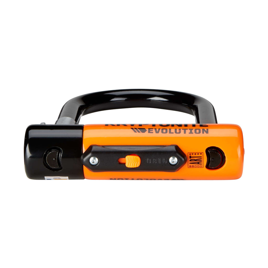 Kryptonite evolution mini-7 beugelslot met kabel – fiets – art-2 slot – beugelslot (elektrische) fiets – 17,8x8,3 cm - kabel 120 cm lang – oranje zwart