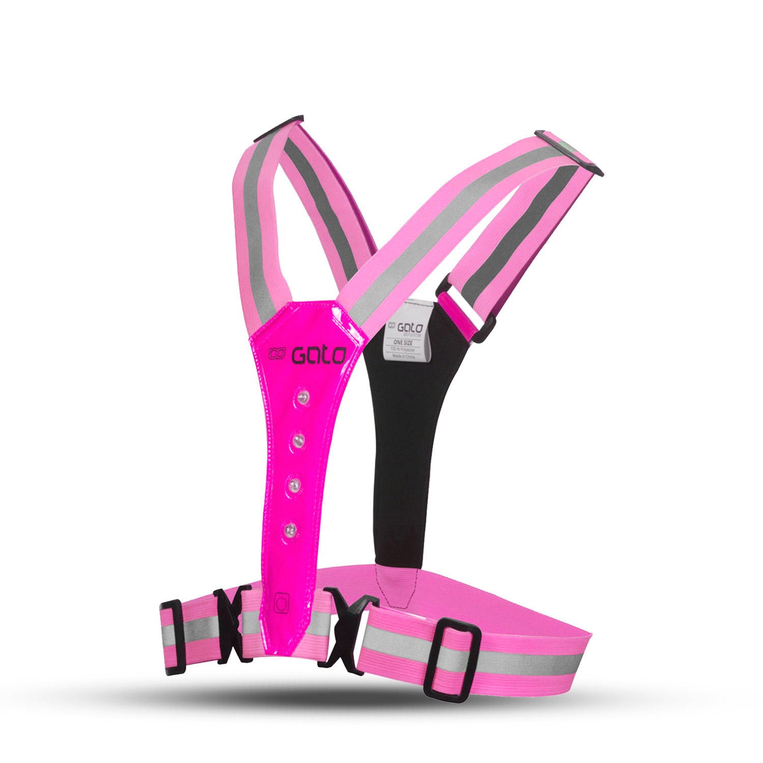 Gato LED-Weste für sicheren Sport, pink, Einheitsgröße