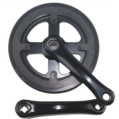 Lasco Kurbelgarnitur 32 Zähne 155 mm doppelter Kantenschutz schwarz