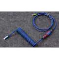 Keychron Premium Spiralflyerkabel, Regenbogenfarben, blau