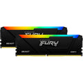 Kingston fury beast rgb 16 gb ddr4-3200 (2x 8 gb) werkgeheugen (zwart, kf432c16bb2ak2 16, xmp 2.0)