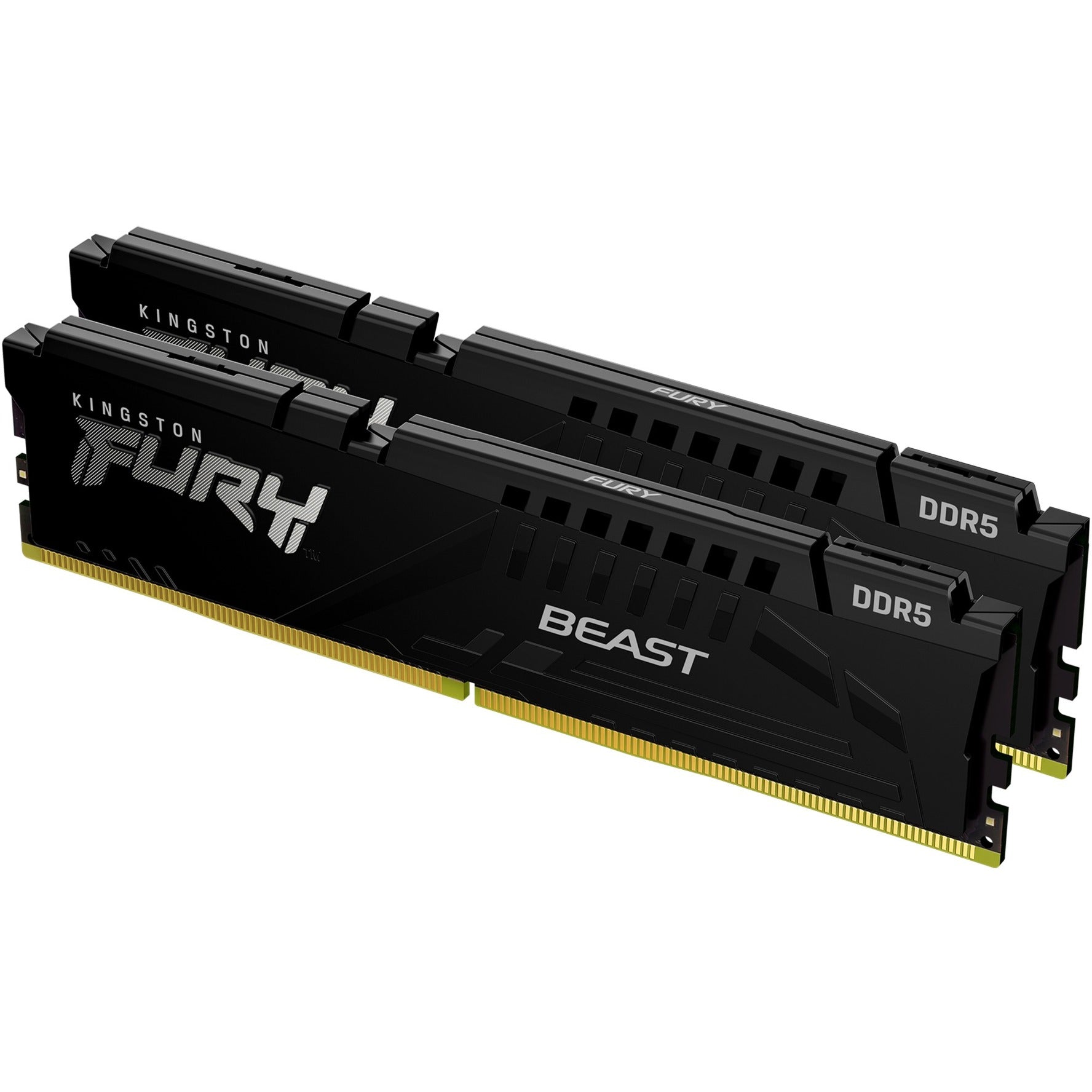 Kingston fury 16 gb ddr5-5200 (2x 8 gb) kit werkgeheugen (zwart, kf552c40bbk2-16, beast, xmp 3.0)