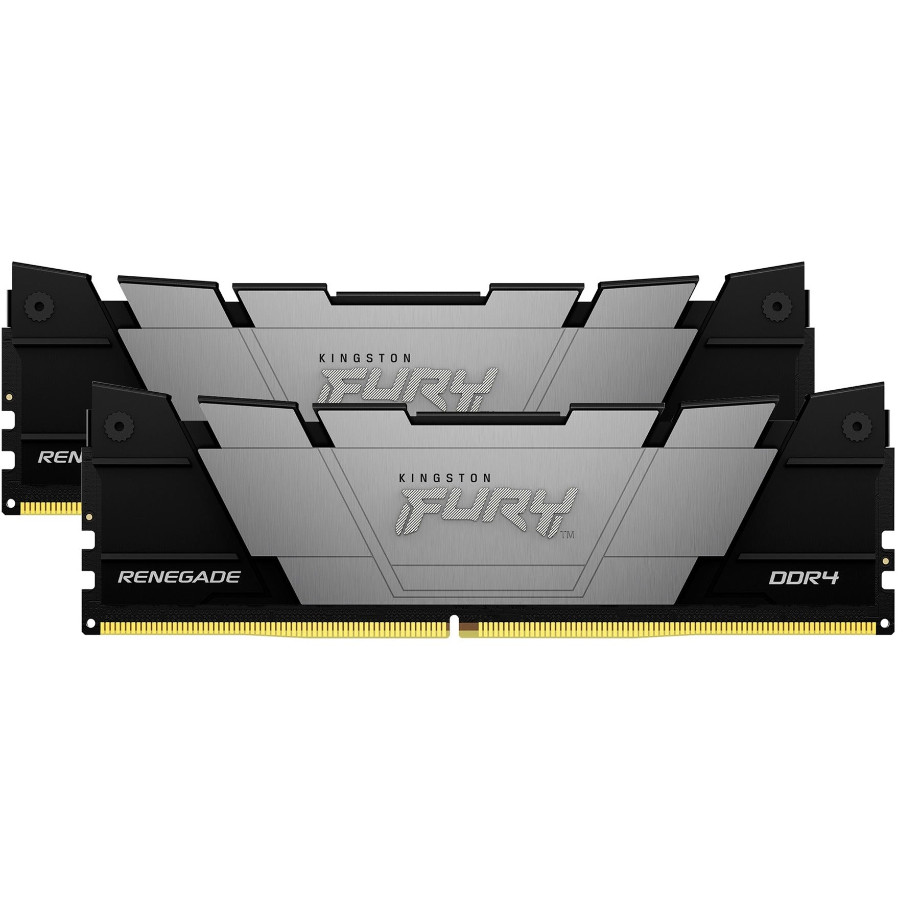 Kingston fury 32 gb ddr4-3600 kit werkgeheugen (zwart, kf436c16rb12k2 32, renegade, xmp)