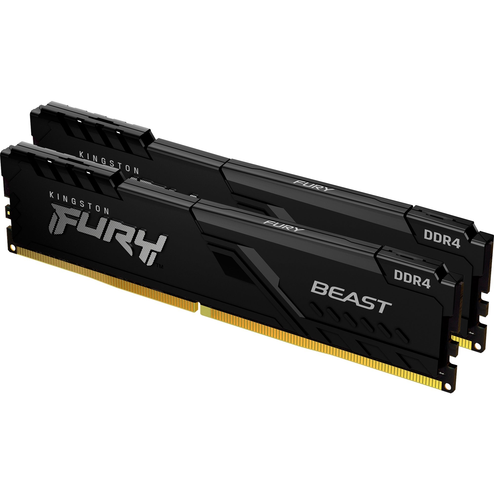 Kingston fury 32 gb ddr4-3600 (2x 16 gb) kit werkgeheugen (zwart, kf436c18bbk2 32, beast, xmp 2.0)