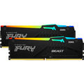 Kingston fury beast rgb 64 gb ddr5-5600 (2x 32 gb) werkgeheugen (zwart, kf556c36bbeak2-64, expo)