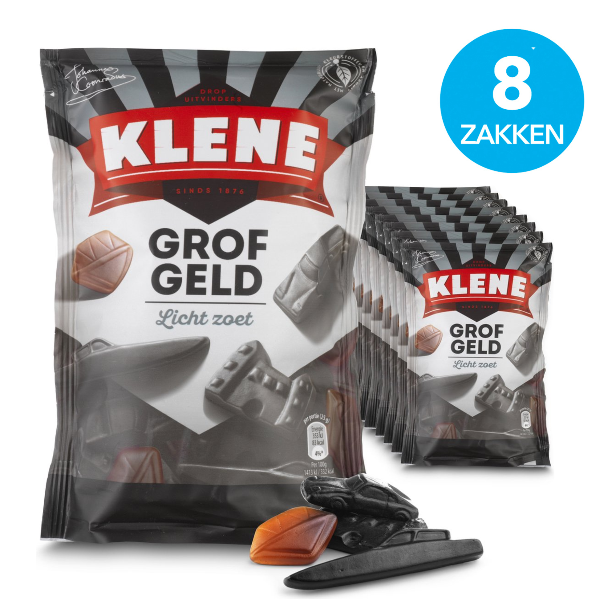Klene grof geld (8x 210gr)