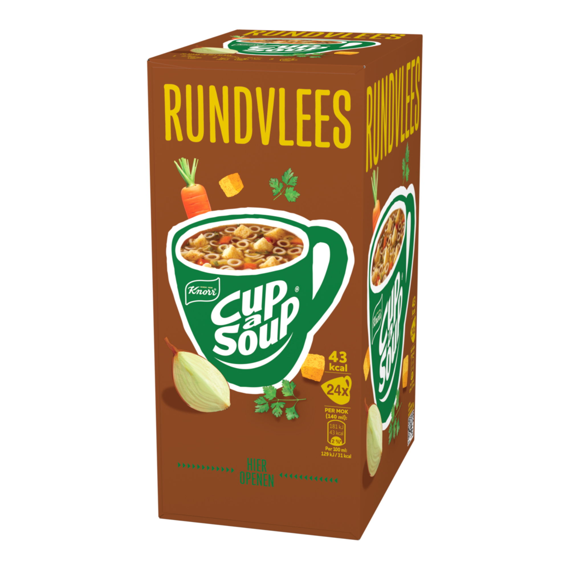 Cup a soup knorr cup-a-soup rundvlees (24x 140ml)