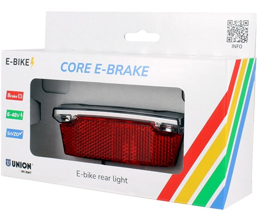 Union Rücklicht Core E-Bremse E-Bike 6-48V mit Bremslicht