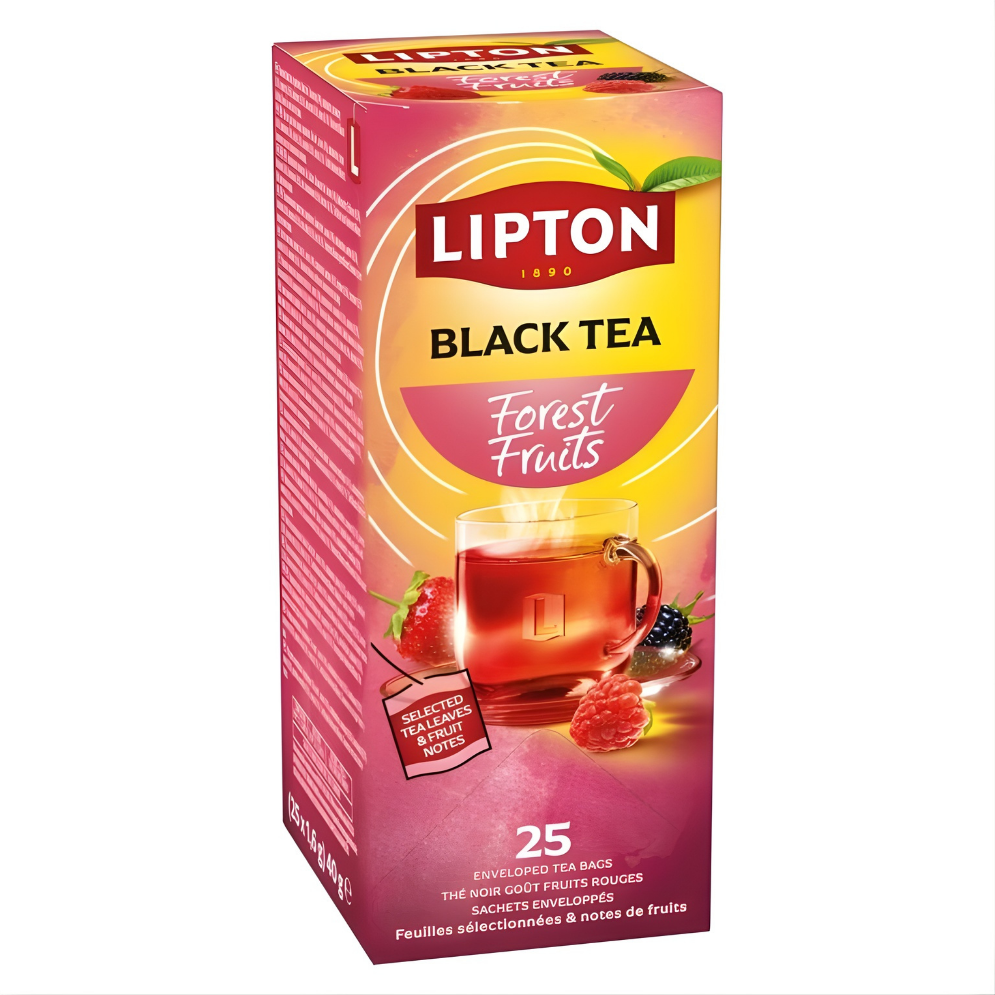 Lipton feel good selection forest fruit - 150 theezakjes - zwarte thee bosvruchten- 6 x 25 zakjes - voordeelverpakking