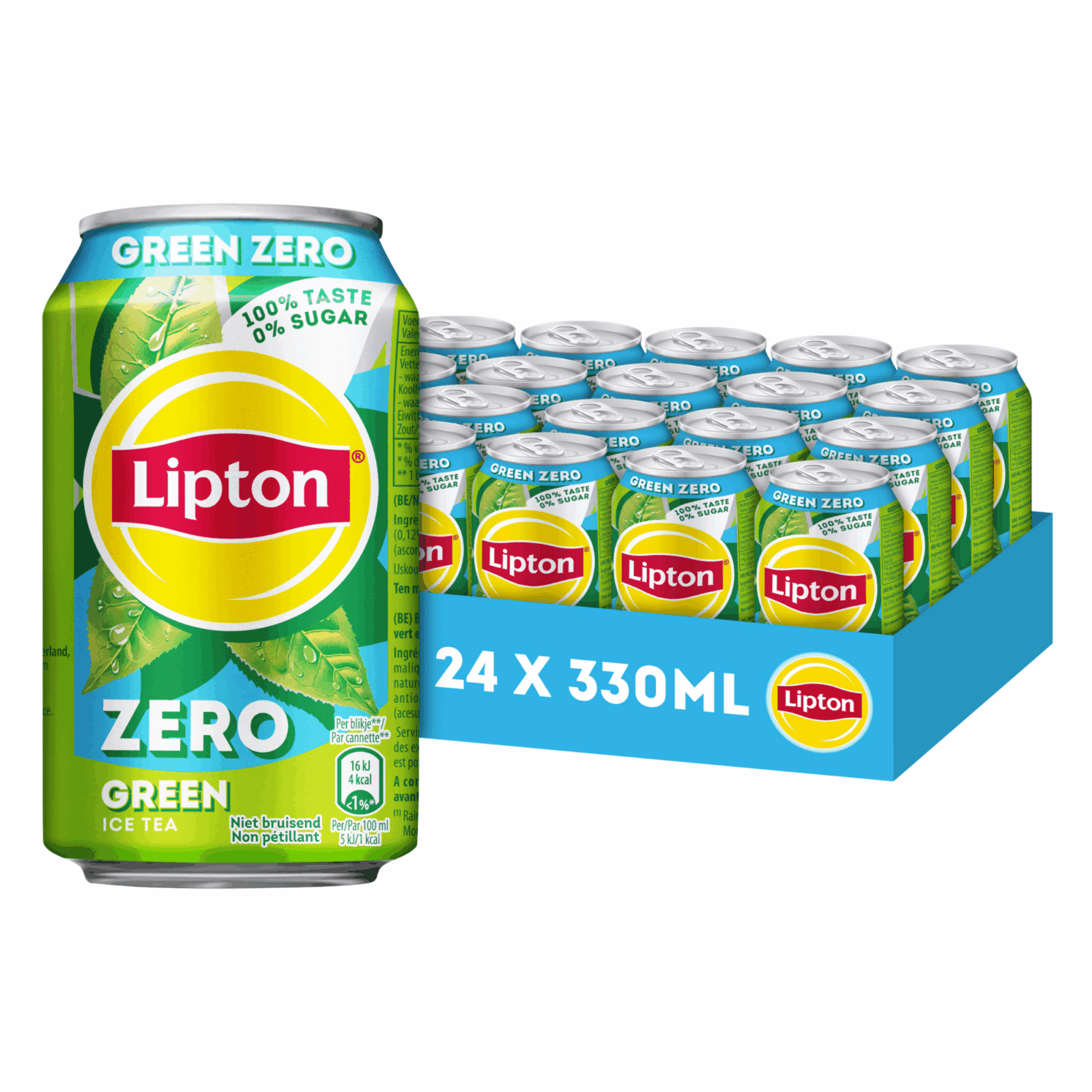 Lipton ice tea green zero blik (24x 0.33 liter)