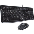 Logitech desktop mk120, desktopset (zwart, eu lay-out (qwerty), rubberdome, retail)