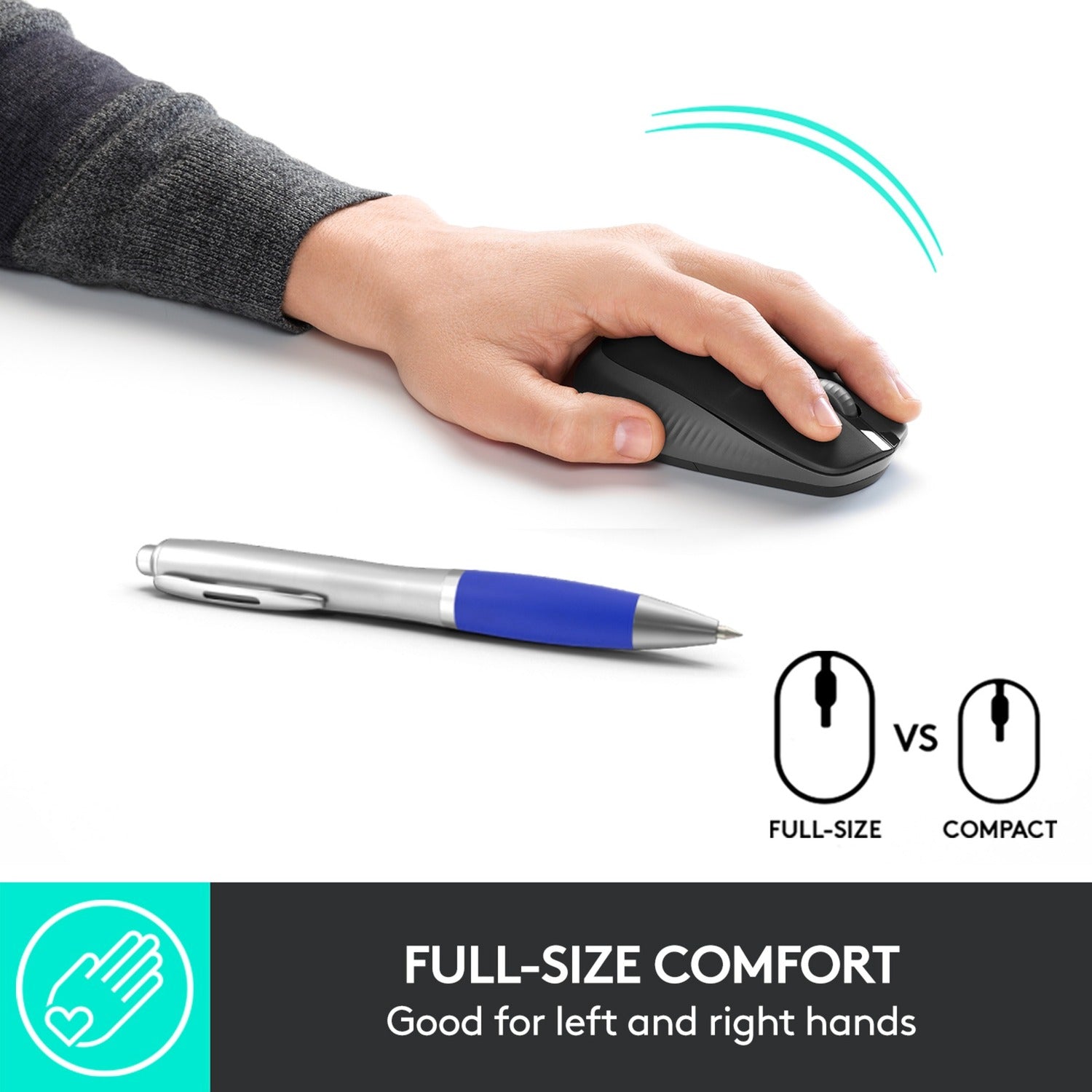 Logitech m190 full-size wireless mouse