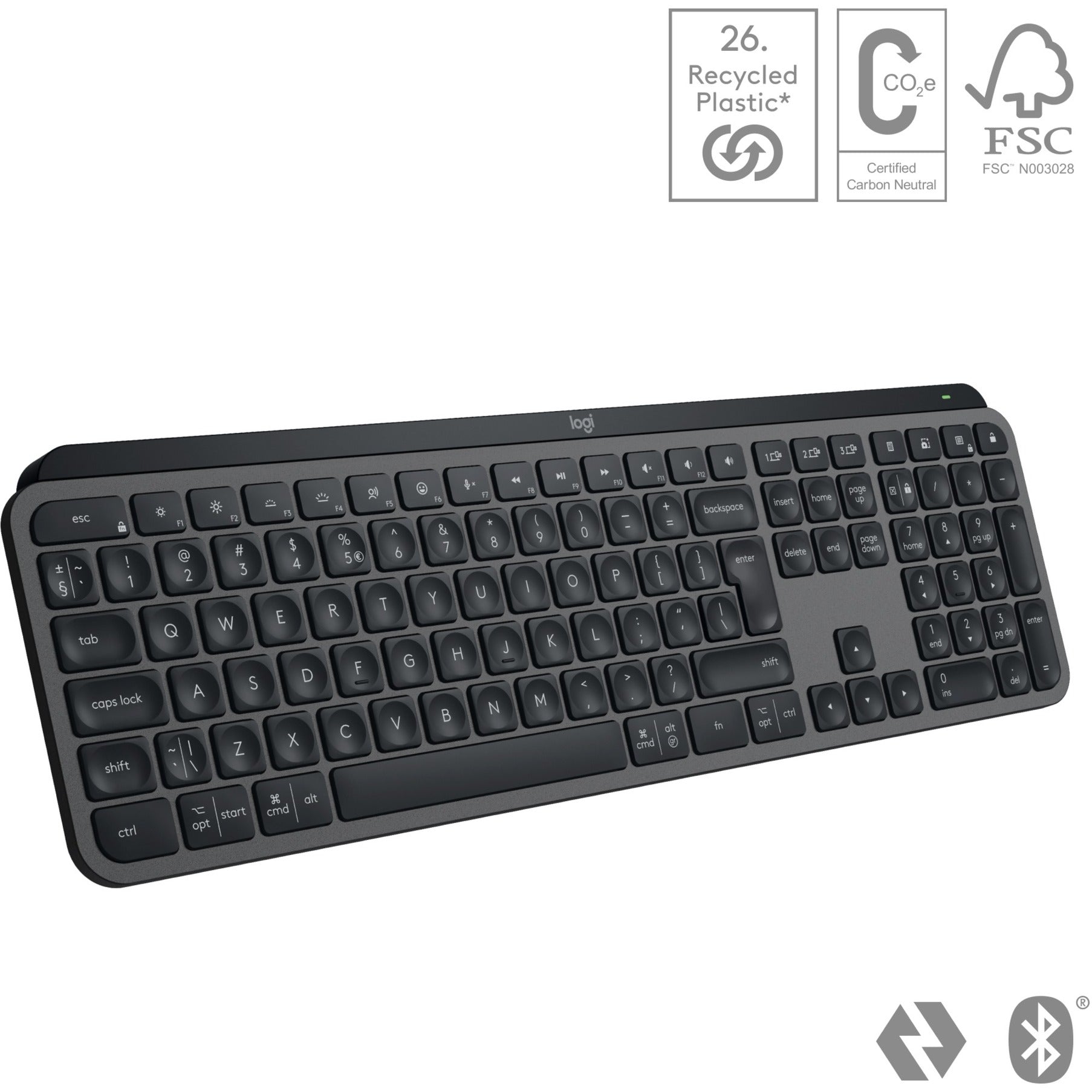 Toetsenbord logitech 920-011587 mx keys s draadloos qwerty