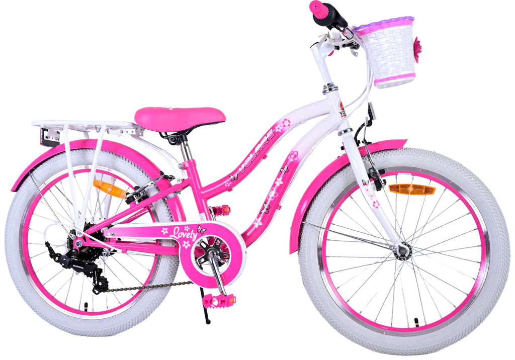 Volare Lovely Kinderfahrrad - Mädchen - 20 Zoll - Rosa - 7 Gänge