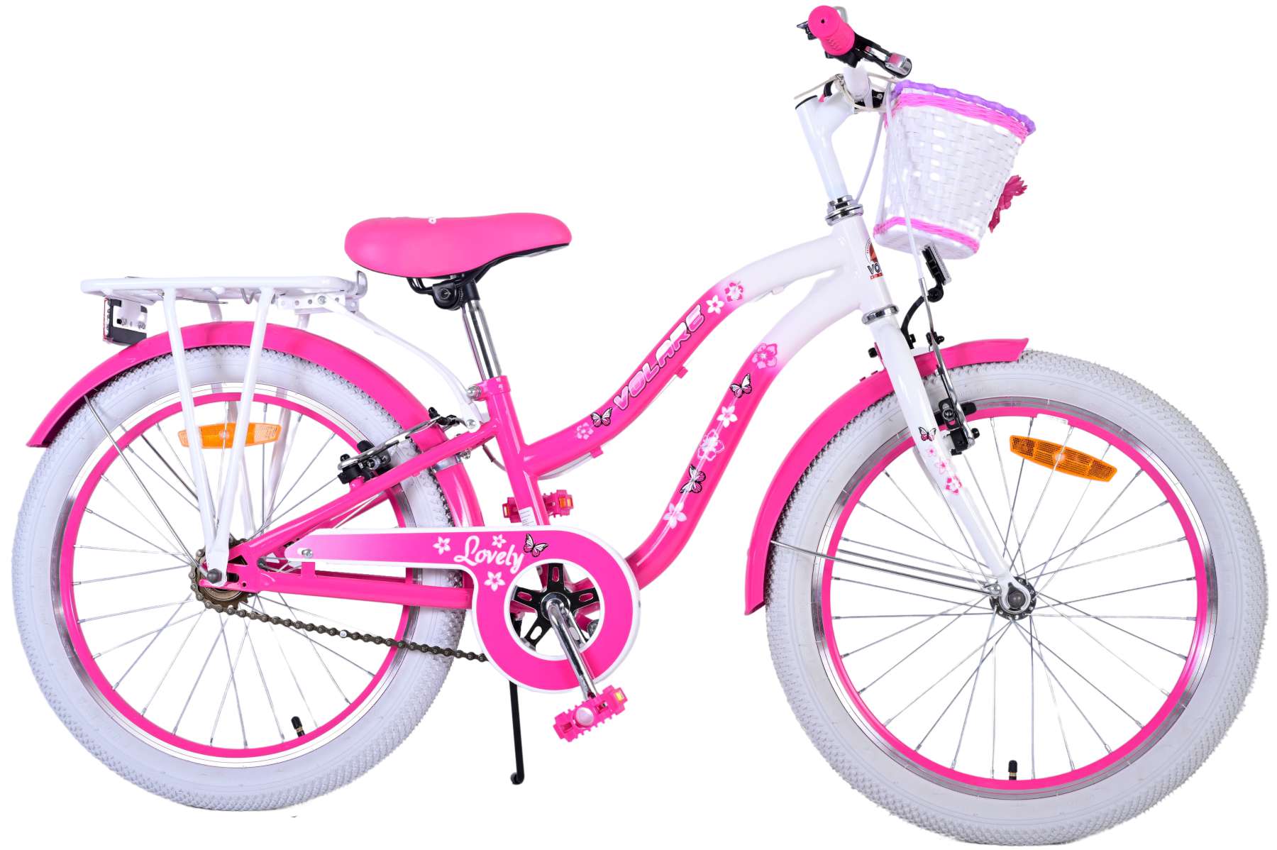 Volare Lovely Kinderfahrrad - Mädchen - 20 Zoll - Rosa - Zwei Handbremsen