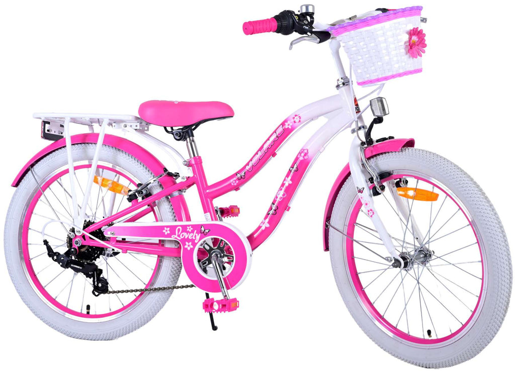 Volare Lovely Kinderfahrrad - Mädchen - 20 Zoll - Rosa - 7 Gänge
