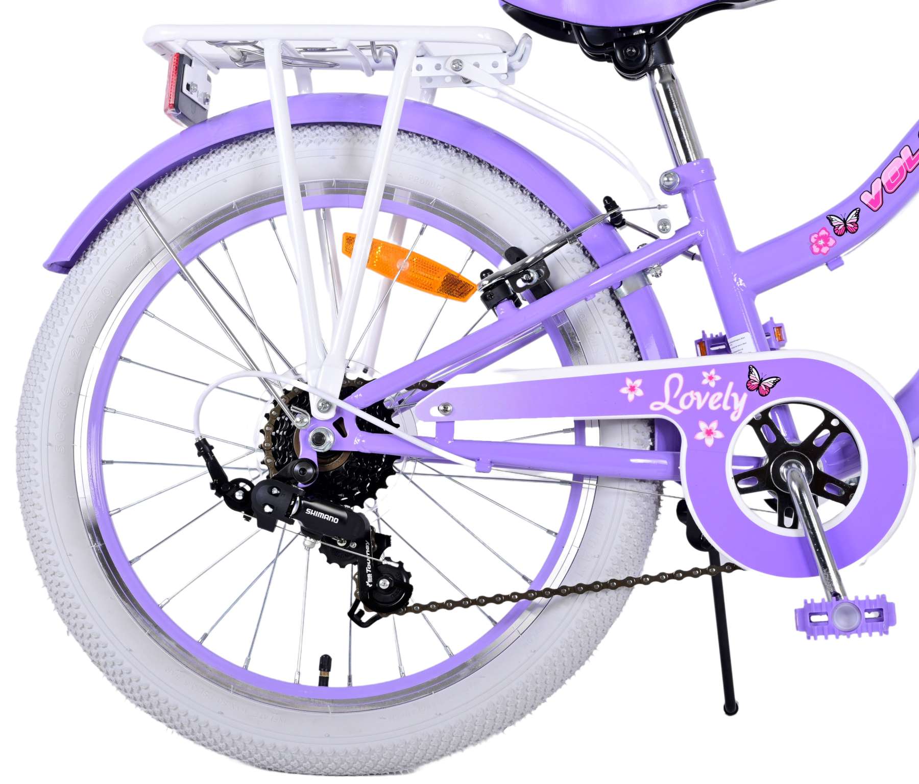 Volare wunderschönes Kinderfahrrad - Mädchen - 20 Zoll - lila - 7 Gänge