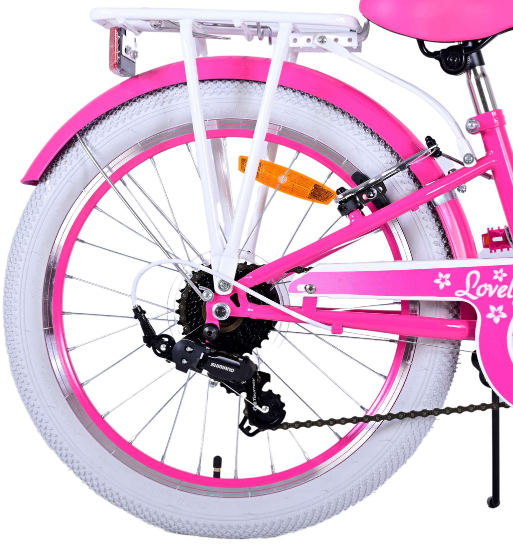 Volare Lovely Kinderfahrrad - Mädchen - 20 Zoll - Rosa - 7 Gänge