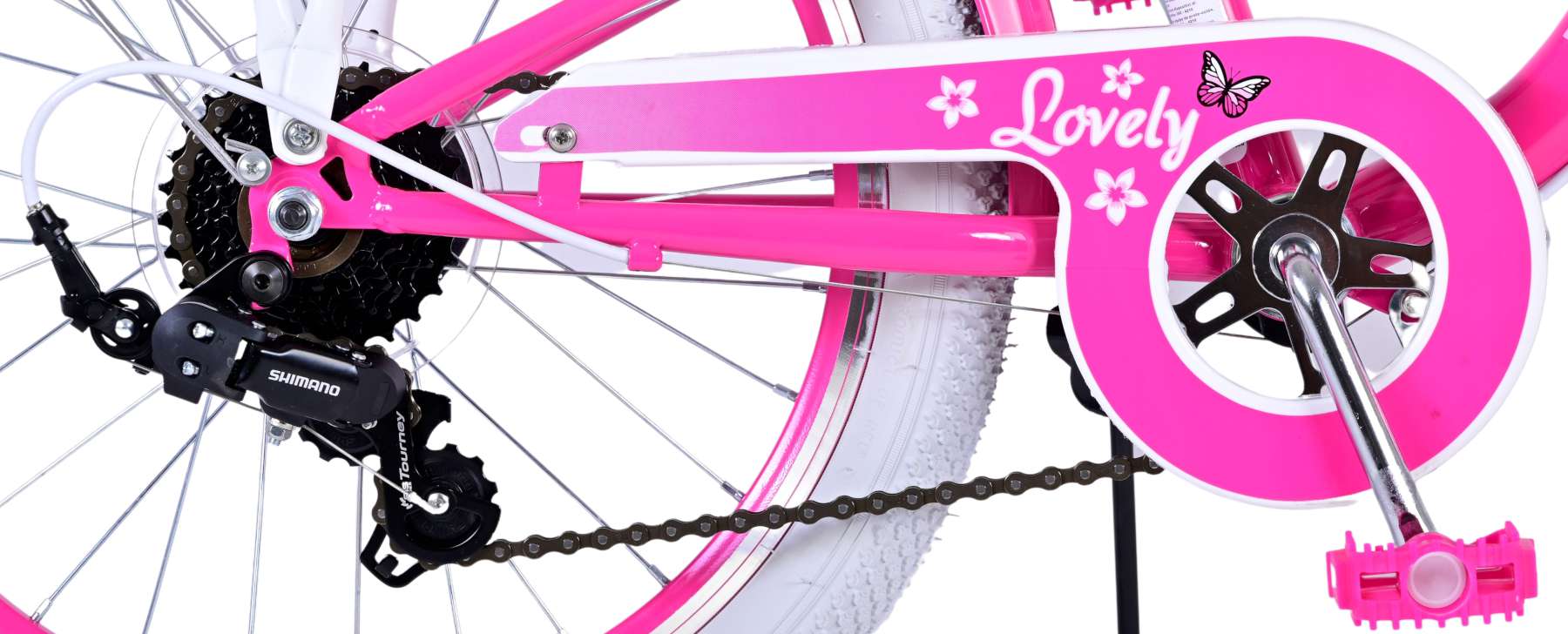 Volare Lovely Kinderfahrrad - Mädchen - 20 Zoll - Rosa - 7 Gänge