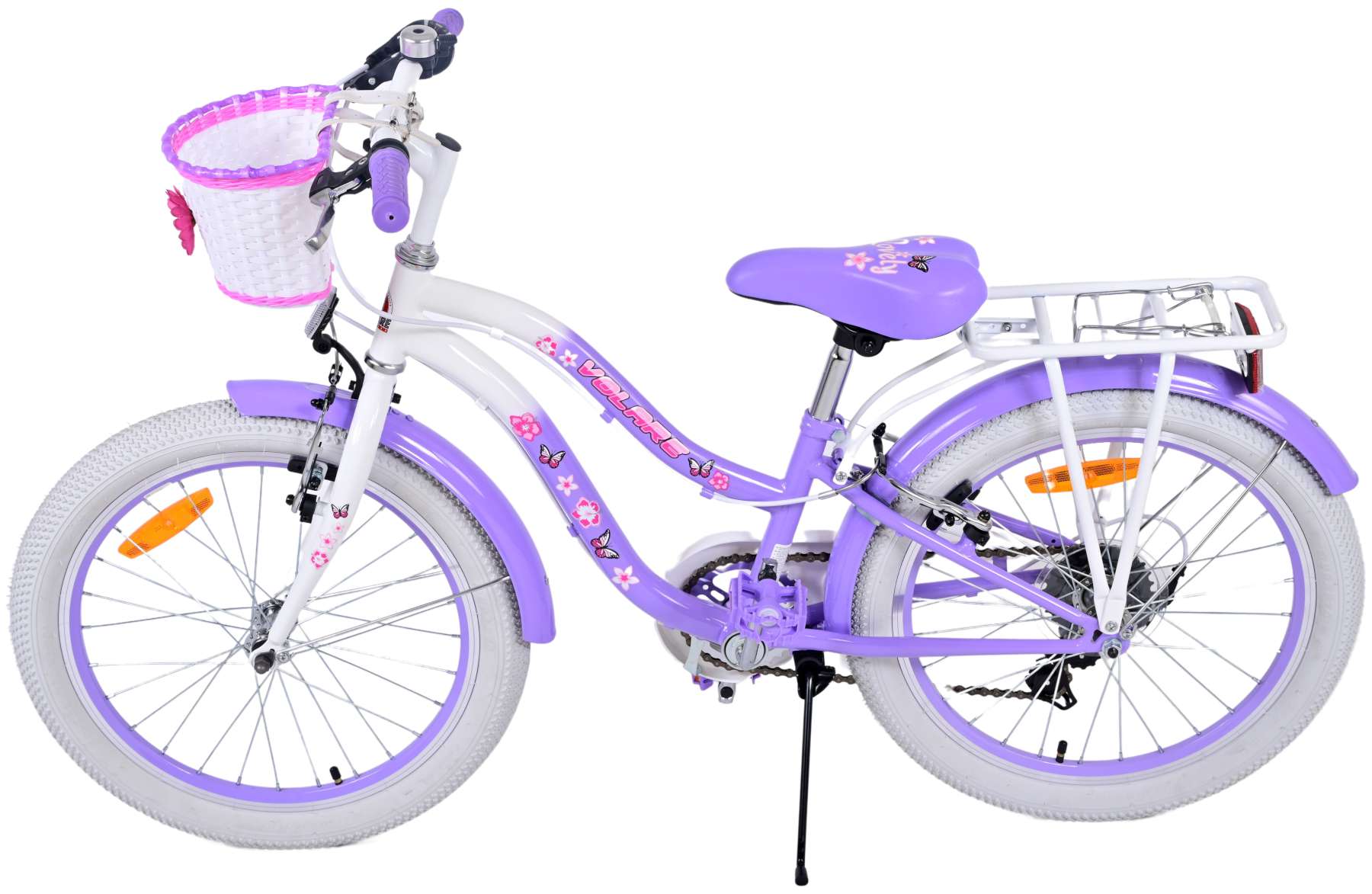 Volare wunderschönes Kinderfahrrad - Mädchen - 20 Zoll - lila - 7 Gänge