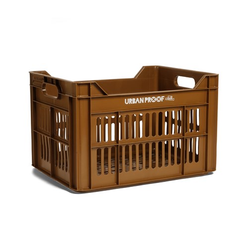 Urban Proof Fahrradkiste aus recyceltem Kunststoff 30 l Toffee Brown 40x30x25 cm