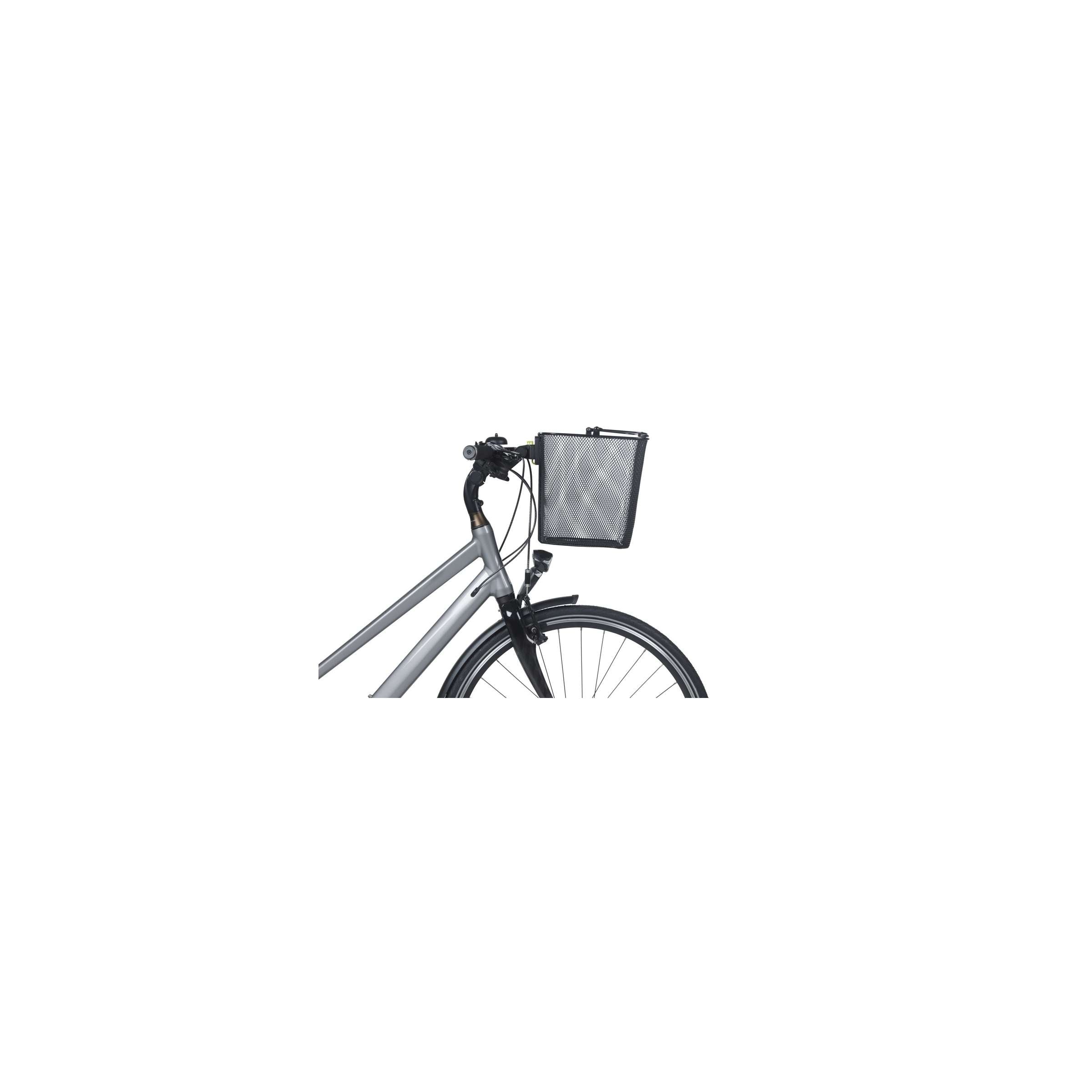 Basil Bilbao KF Fahrradkorb, Montagehalterung inklusive Lenkerhalterung, 26 x 22 x 27 cm – schwarz