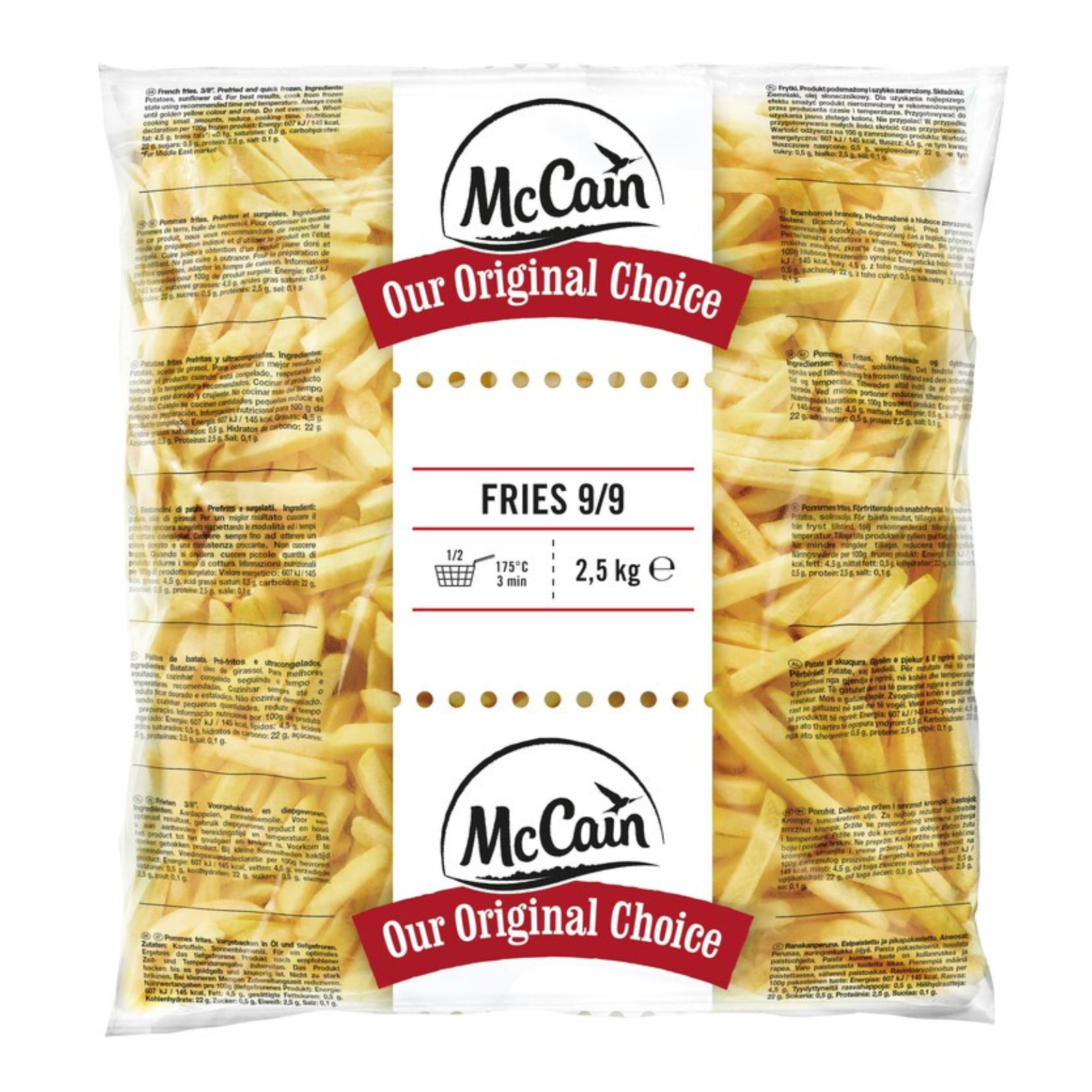 Mccain friet original 9 mm (2.5 kg)