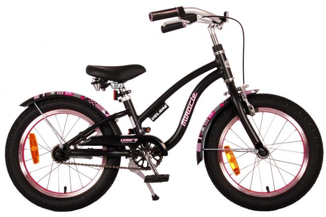 Volare Miracle Cruiser Kinderfahrrad – Mädchen – 16 Zoll – Mattschwarz – Prime Kollektion