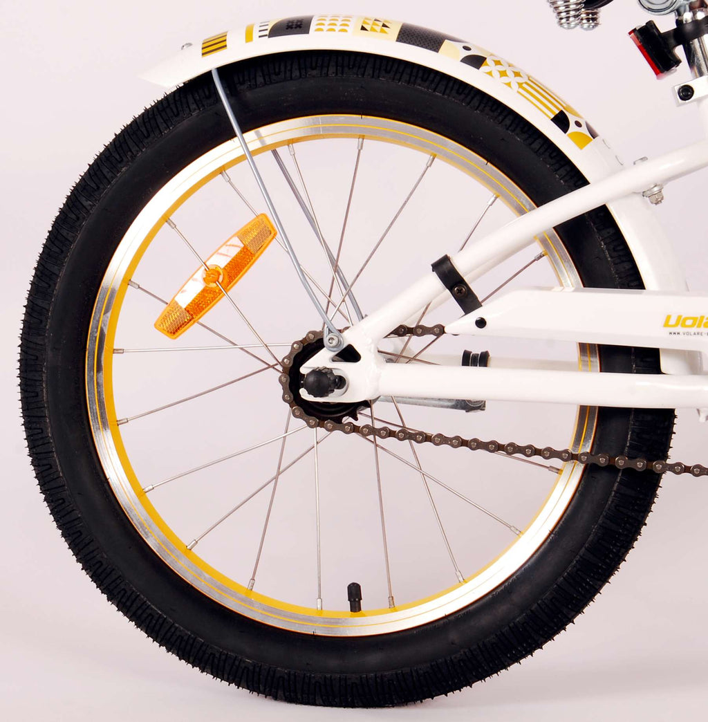 Volare Miracle Cruiser Kinderfahrrad – Mädchen – 18 Zoll – Weiß – Prime Collection