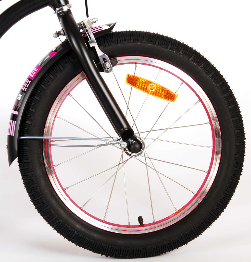 Volare Miracle Cruiser Kinderfahrrad – Mädchen – 18 Zoll – Mattschwarz – Prime Kollektion