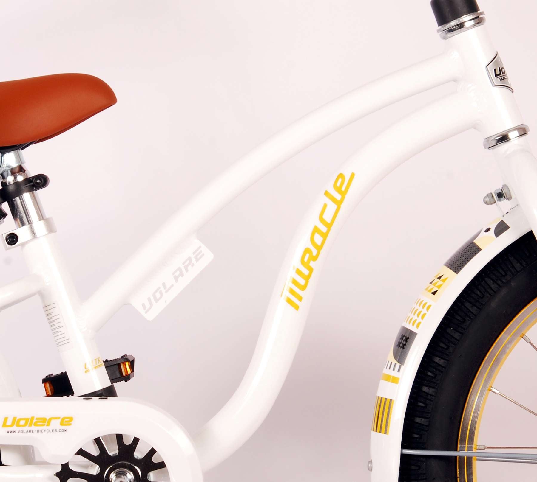 Volare Miracle Cruiser Kinderfahrrad – Mädchen – 18 Zoll – Weiß – Prime Collection