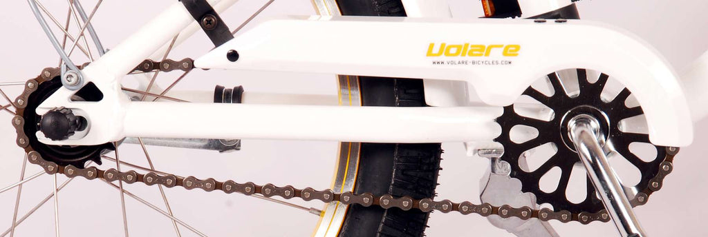 Volare Miracle Cruiser Kinderfahrrad – Mädchen – 18 Zoll – Weiß – Prime Collection