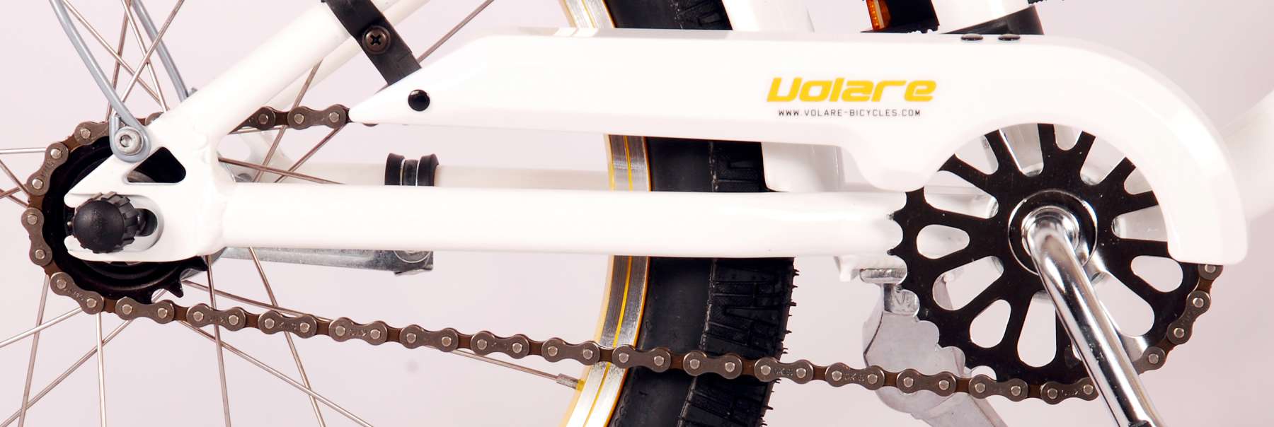 Volare Miracle Cruiser Kinderfahrrad – Mädchen – 18 Zoll – Weiß – Prime Collection