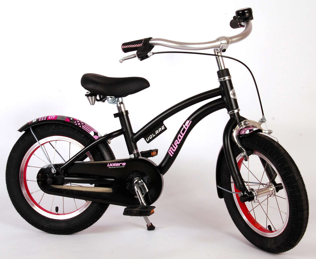 Volare Miracle Kinderfahrrad – Mädchen – 14 Zoll – Mattschwarz – Prime Kollektion