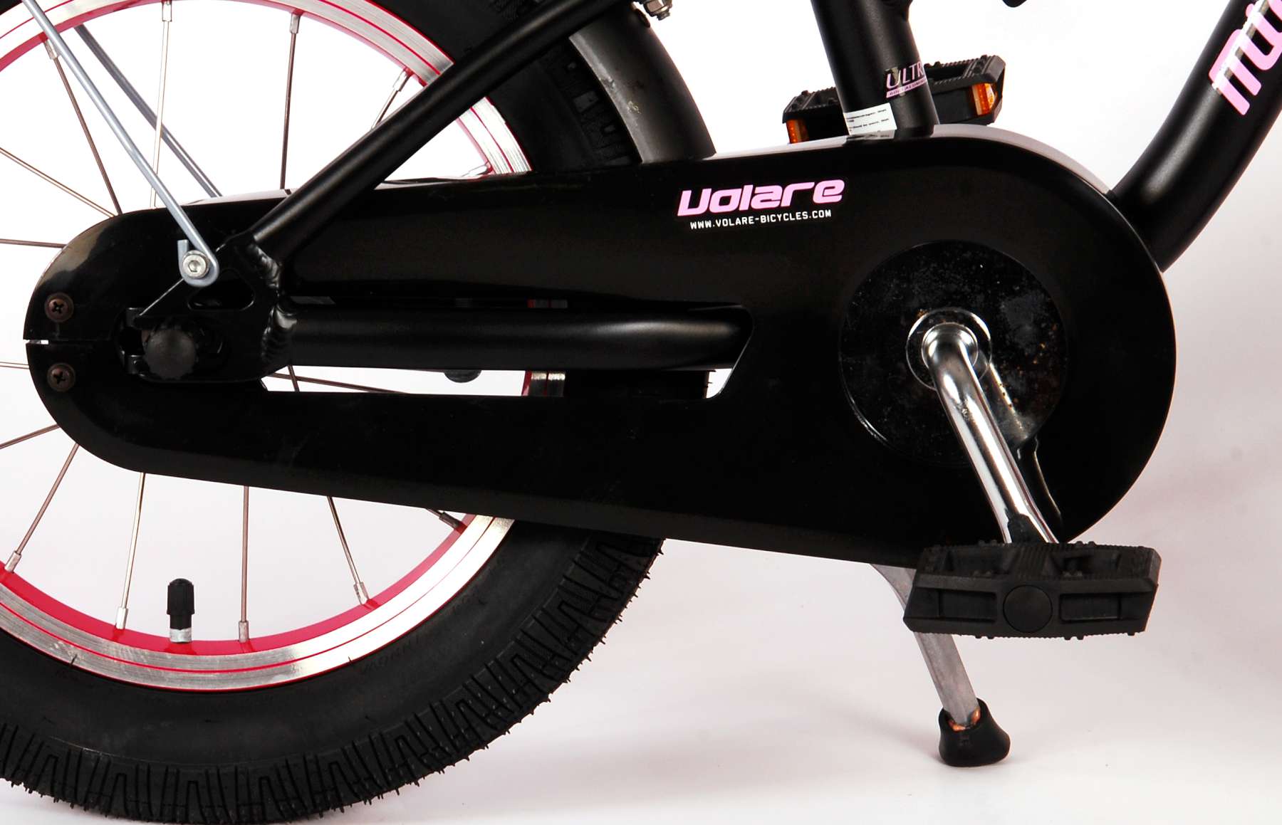 Volare Miracle Kinderfahrrad – Mädchen – 14 Zoll – Mattschwarz – Prime Kollektion