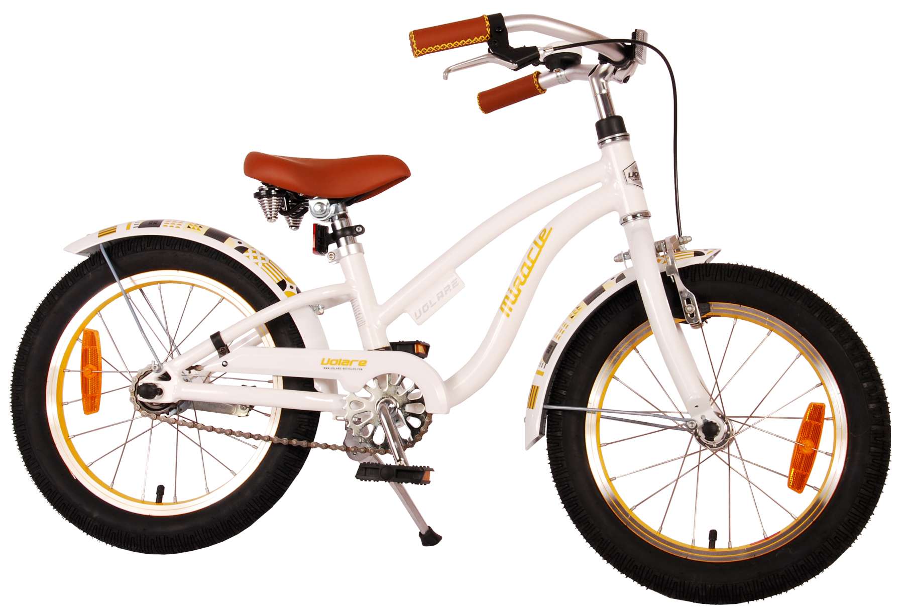 Volare Miracle Cruiser Kinderfahrrad – Mädchen – 16 Zoll – Weiß – Prime Collection