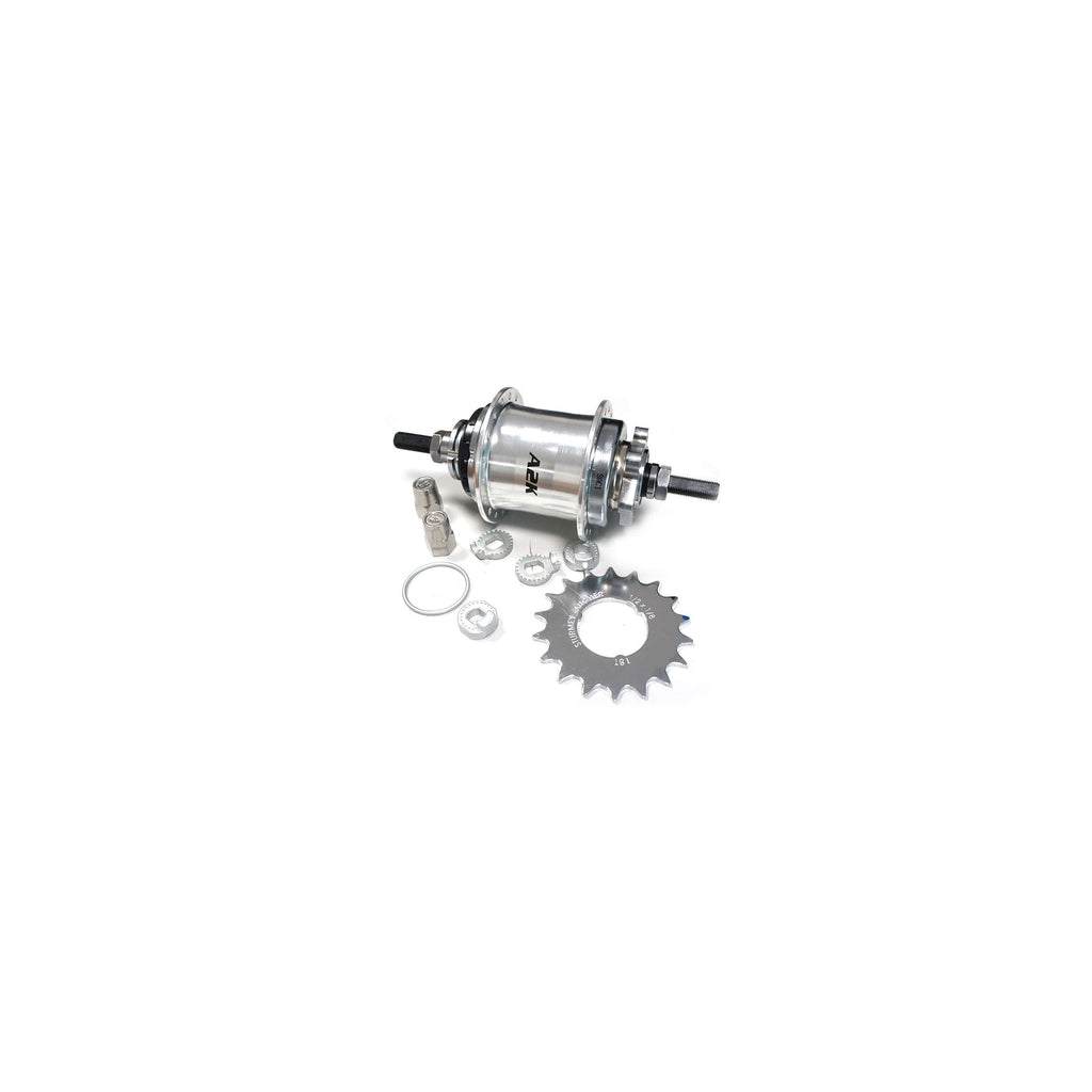 SA Hinterrad-Scheibenbremsnabe A2K 2-Gang-Automatik 36G silber