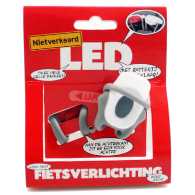 NietVerweerd N v mini 2x1led-set weiß rot, Silikonarmband