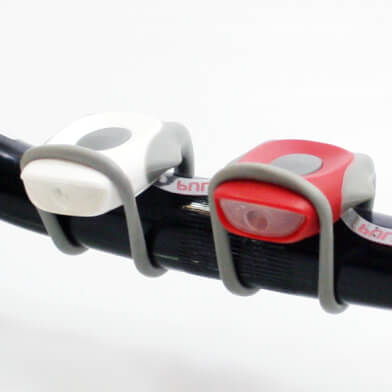 NietVerweerd N v mini 2x1led-set weiß rot, Silikonarmband