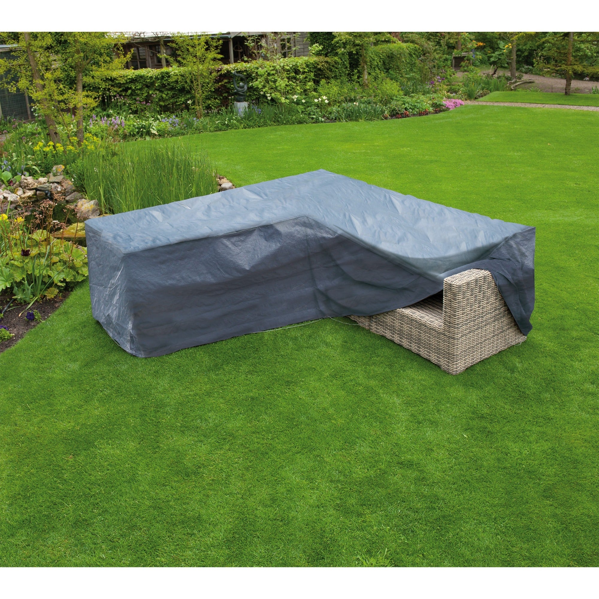 Nature Tuinmeubelafdekhoes voor loungeset L-vorm
